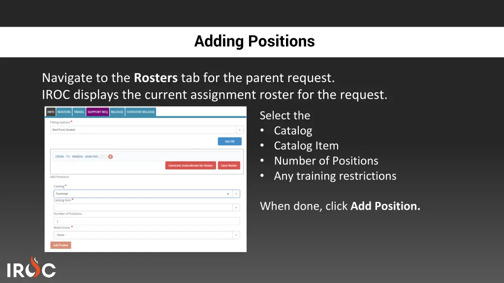 adding positions