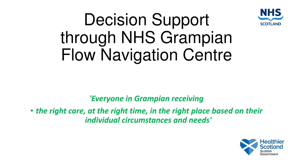 decision support through nhs grampian flow