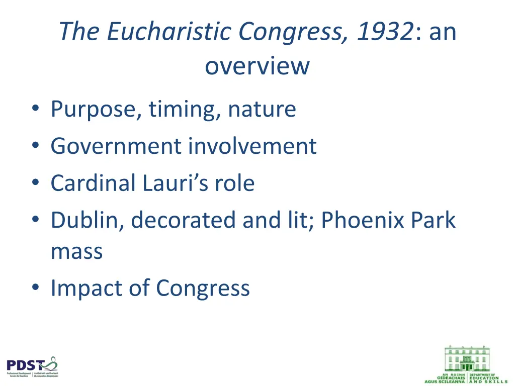 the eucharistic congress 1932 an overview purpose