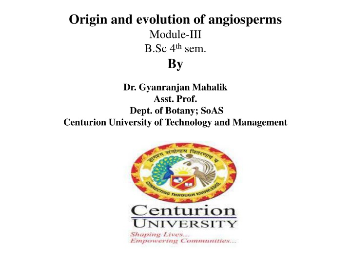 origin and evolution of angiosperms module