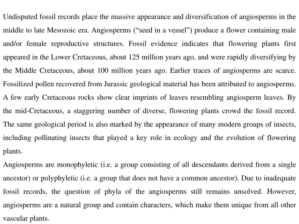 undisputed fossil records place the massive