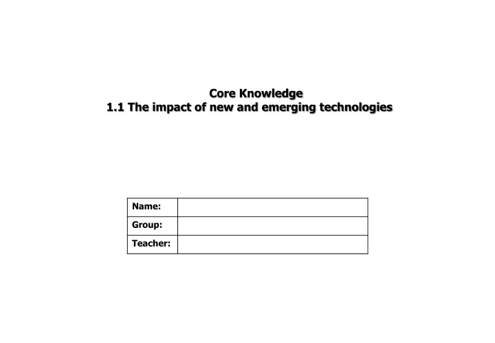 core knowledge