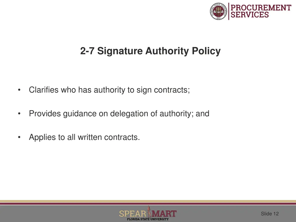 2 7 signature authority policy