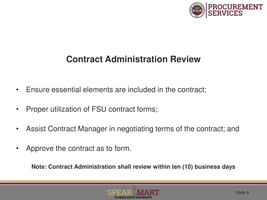 contract administration review