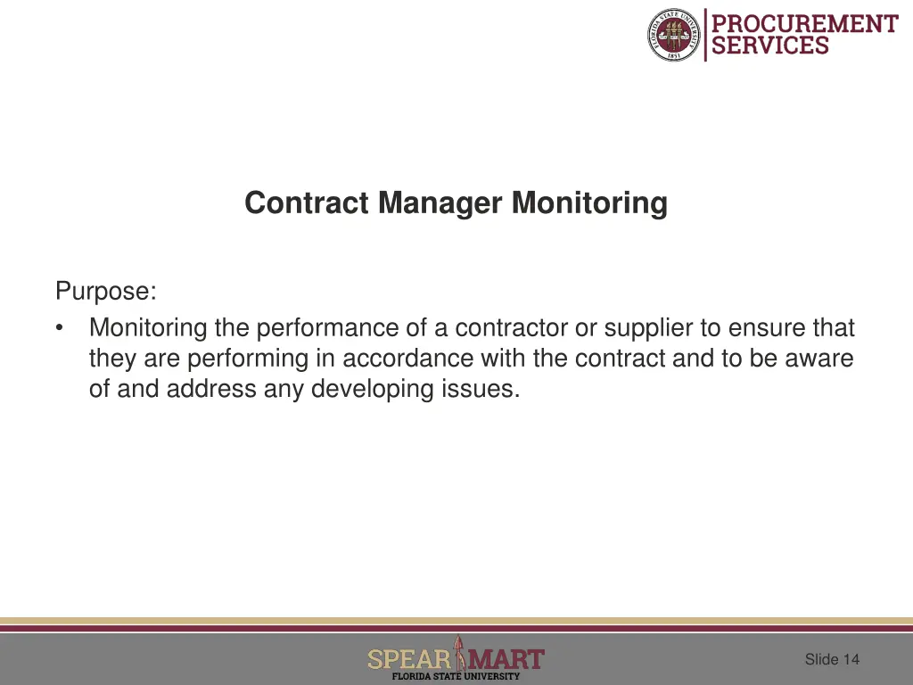 contract manager monitoring