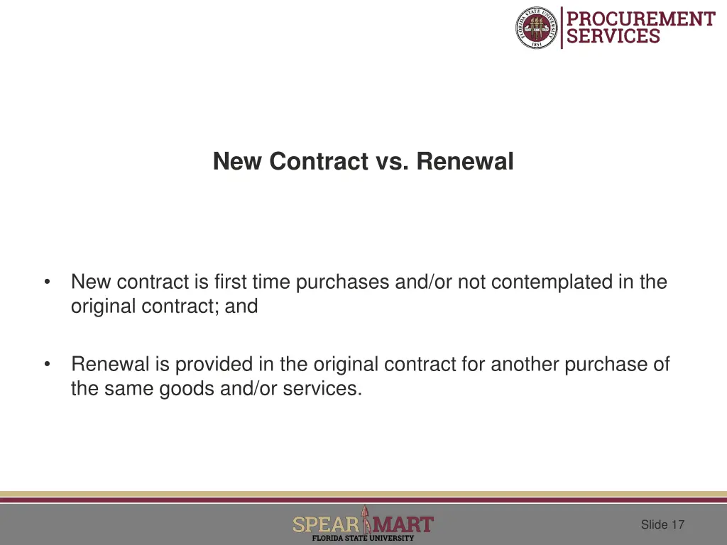 new contract vs renewal