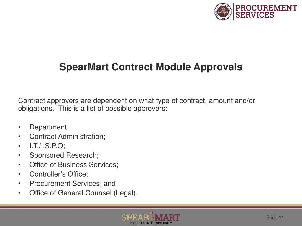 spearmart contract module approvals