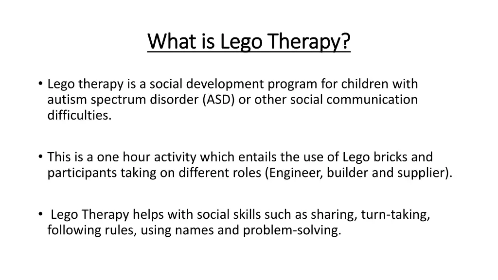 what is lego therapy what is lego therapy