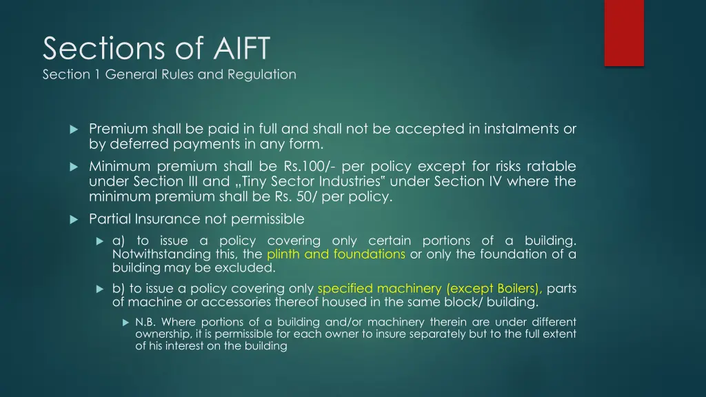 sections of aift section 1 general rules 2