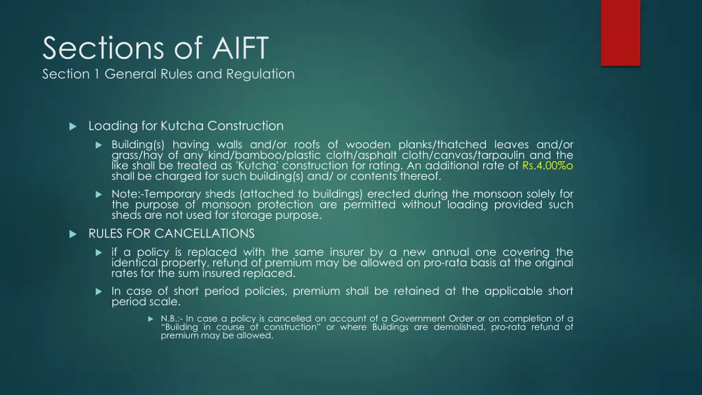 sections of aift section 1 general rules 4