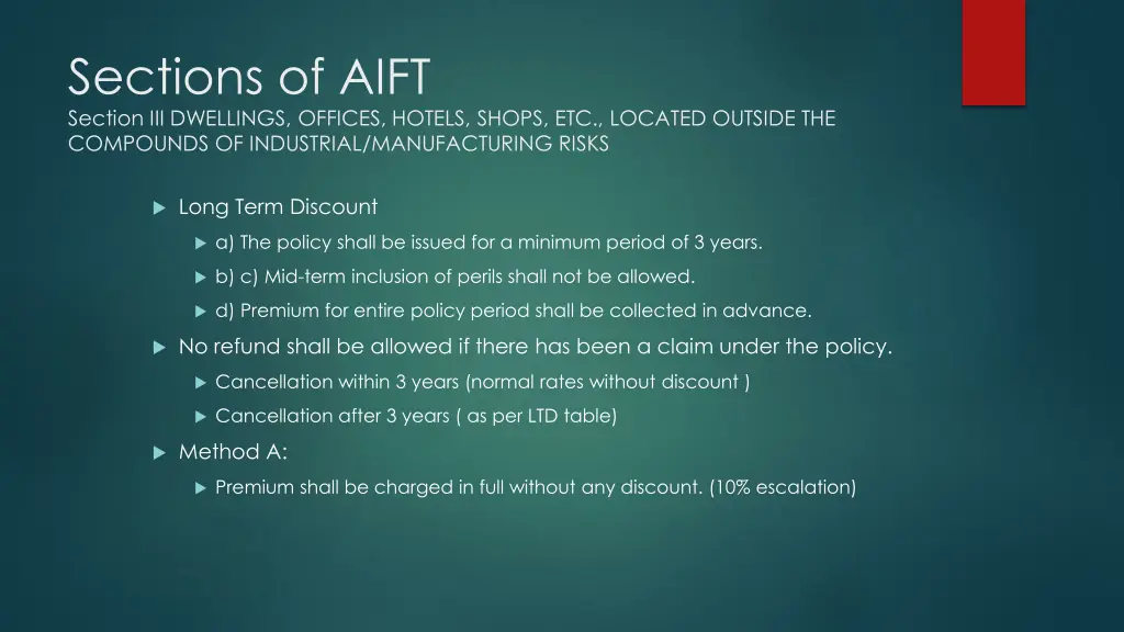 sections of aift section iii dwellings offices 1