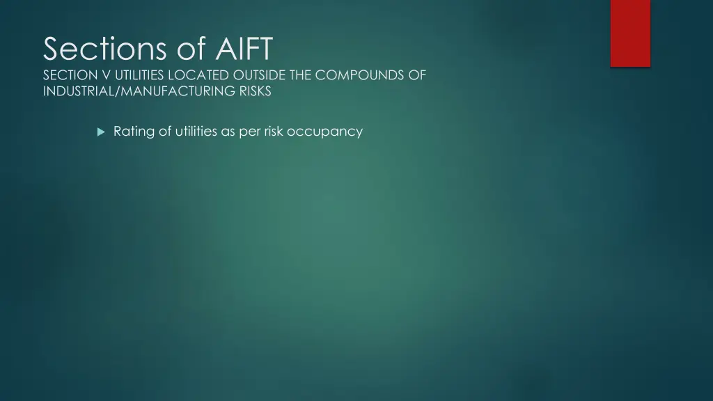 sections of aift section v utilities located