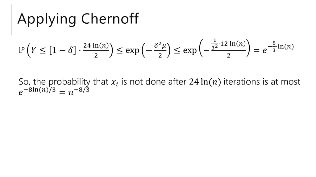 applying chernoff