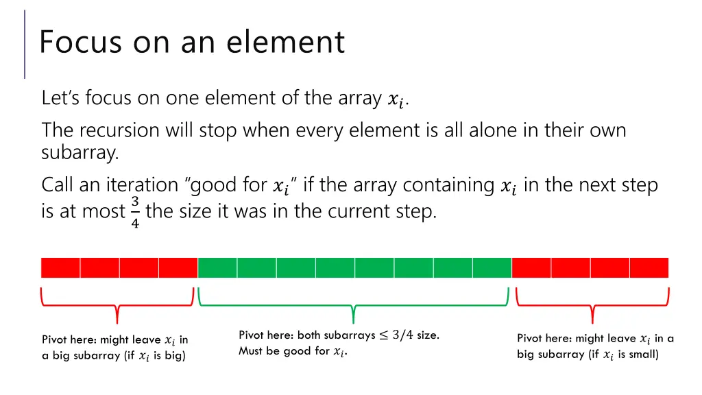 focus on an element