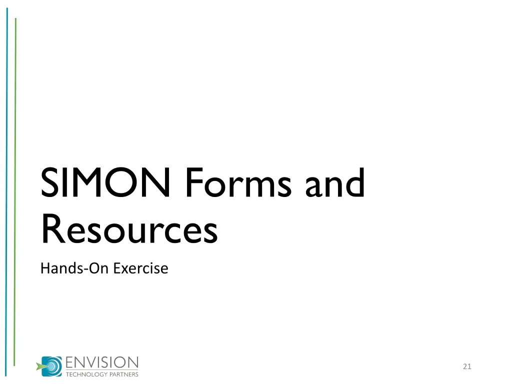 simon forms and resources hands on exercise