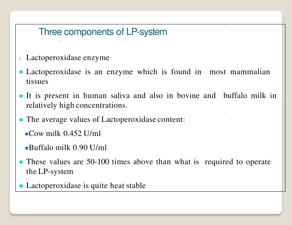 three components of lp system