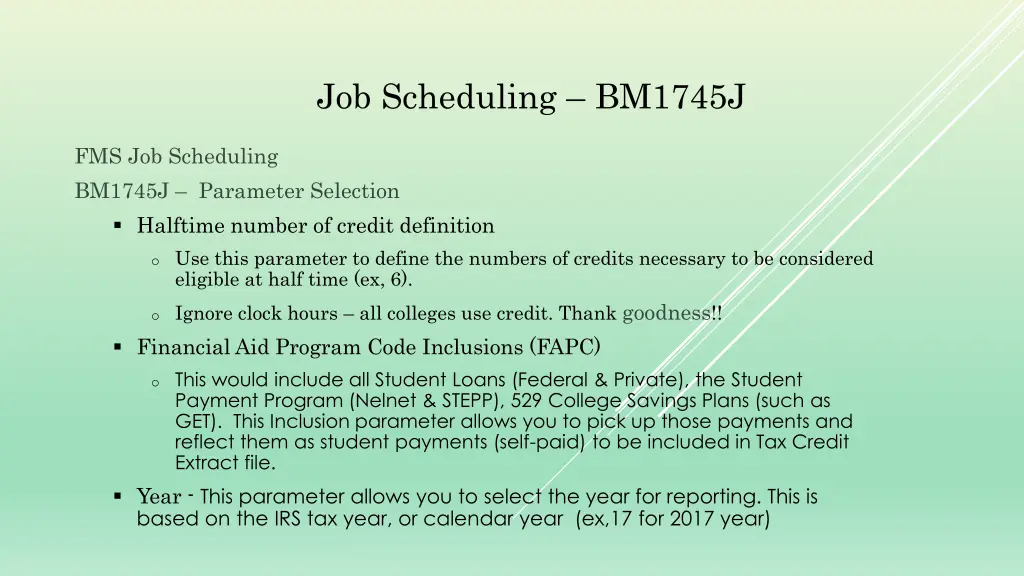 job scheduling bm1745j 4