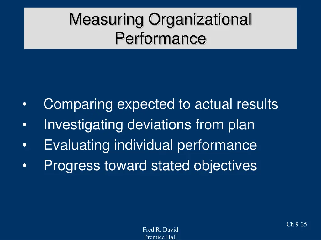 measuring organizational performance