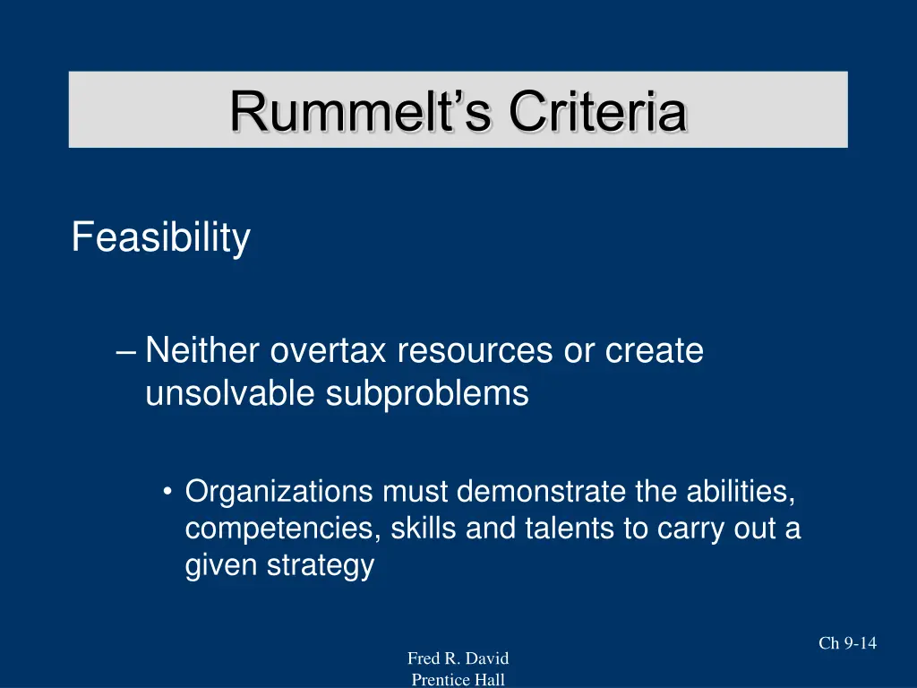 rummelt s criteria 2