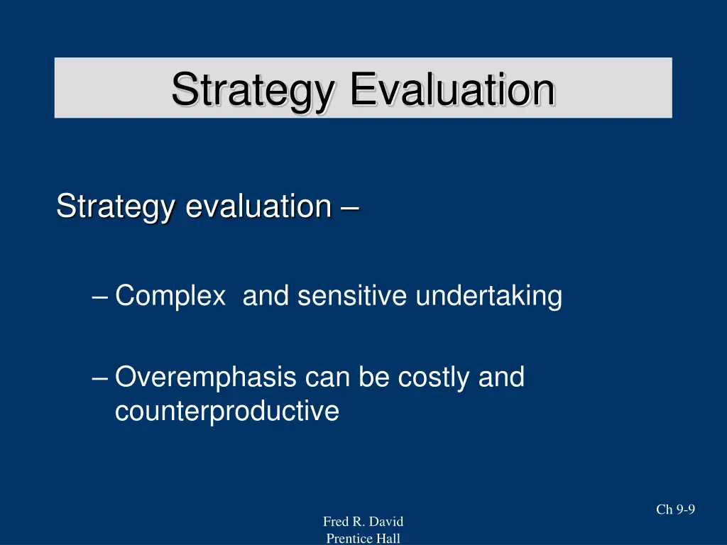 strategy evaluation 2