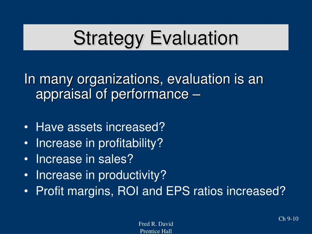 strategy evaluation 3