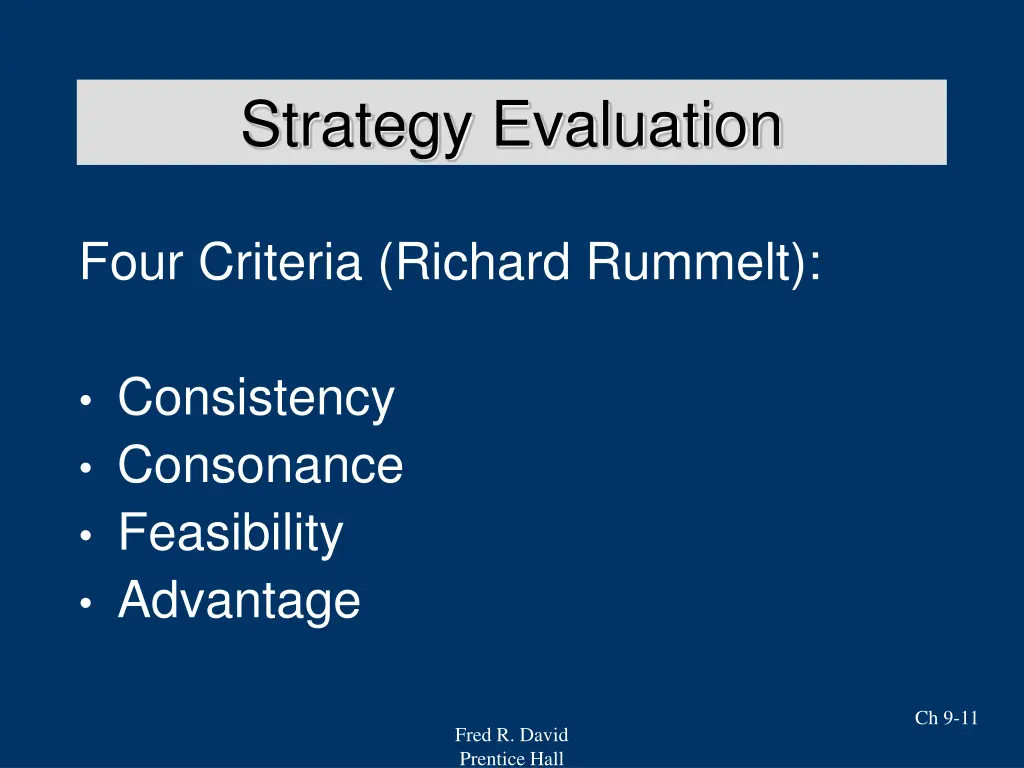 strategy evaluation 4