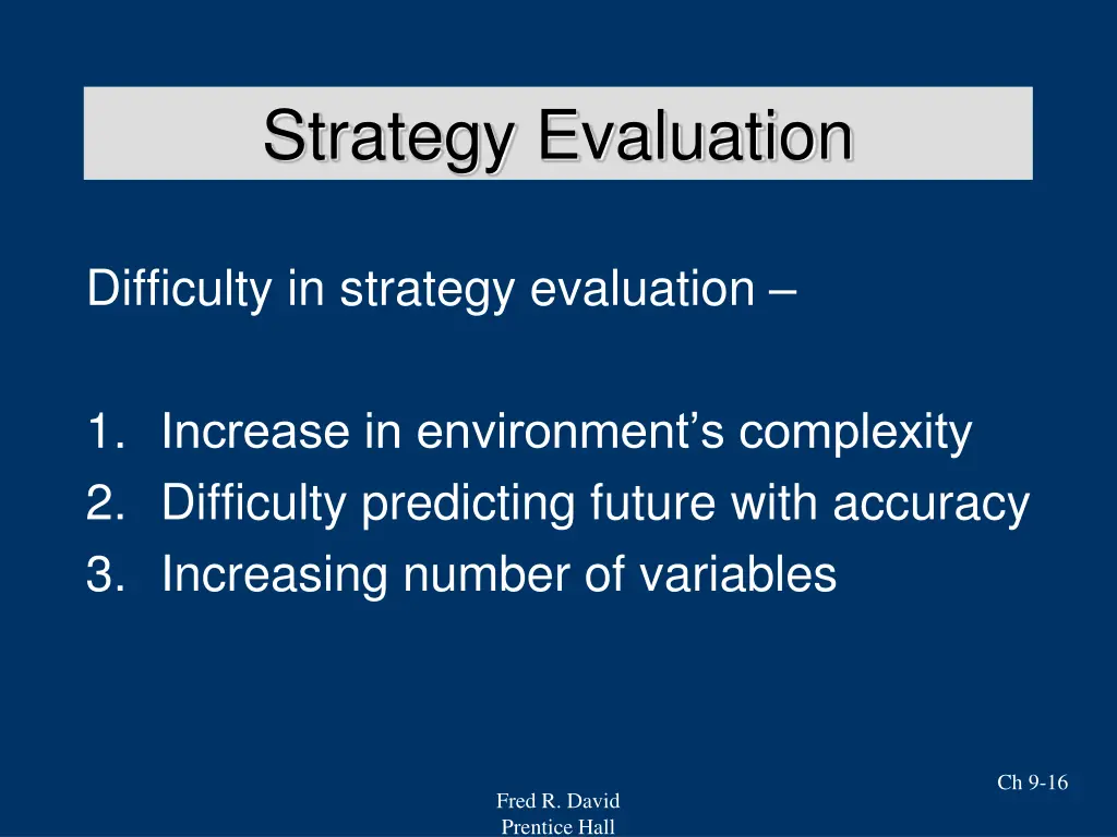 strategy evaluation 5