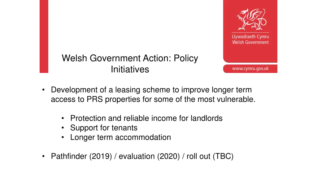 welsh government action policy initiatives