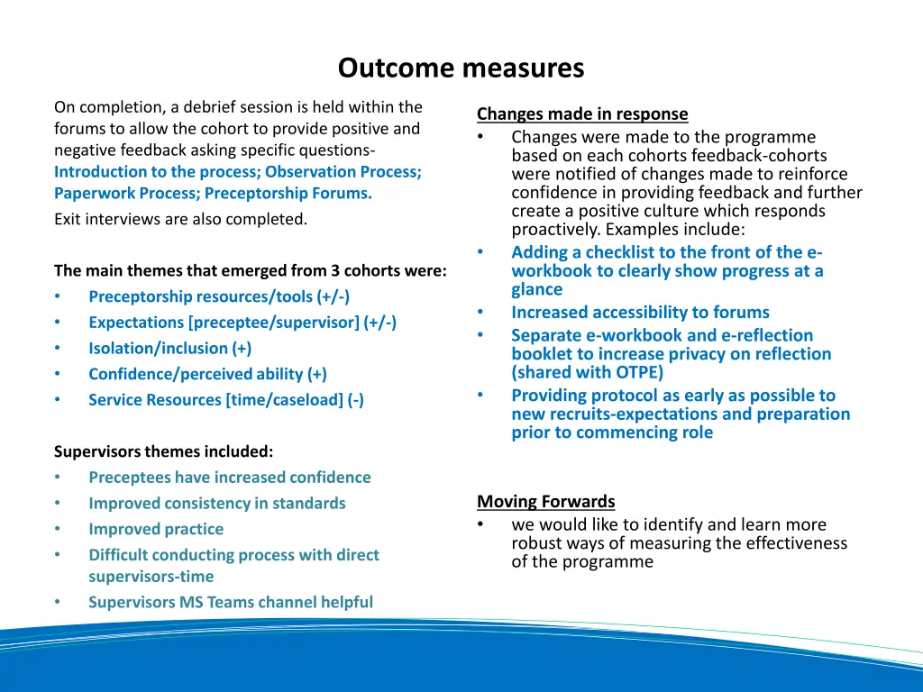 outcome measures