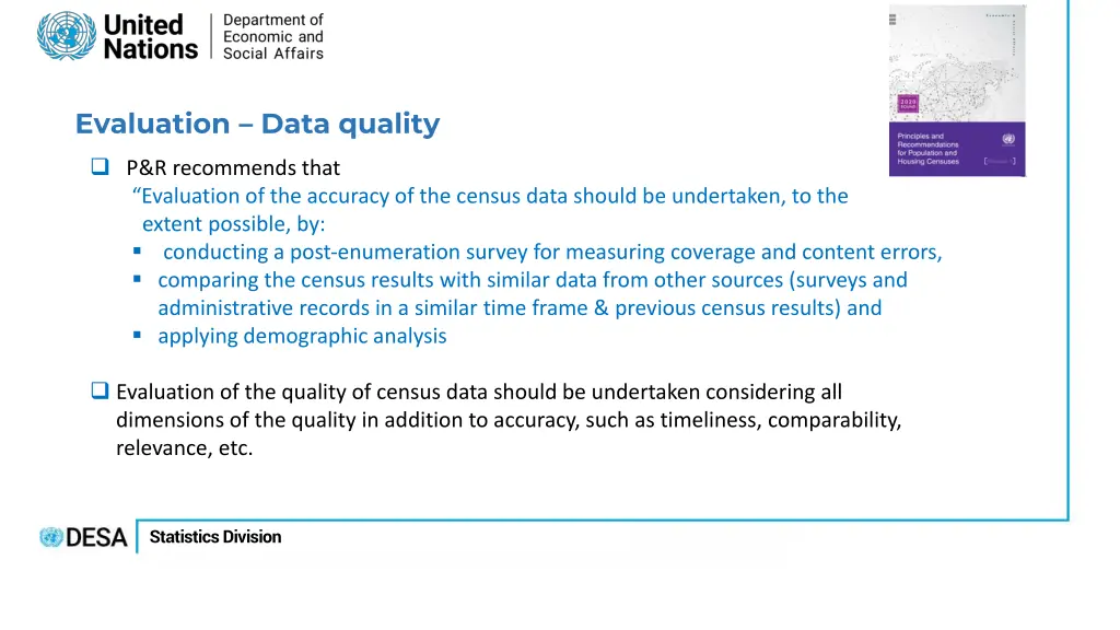 evaluation data quality