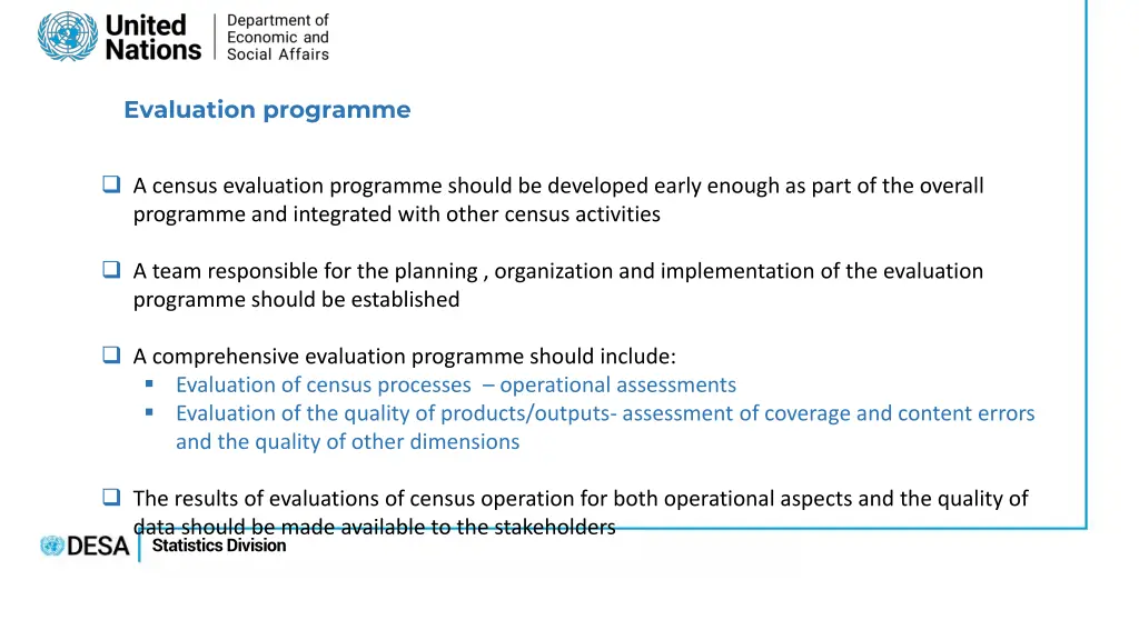 evaluation programme