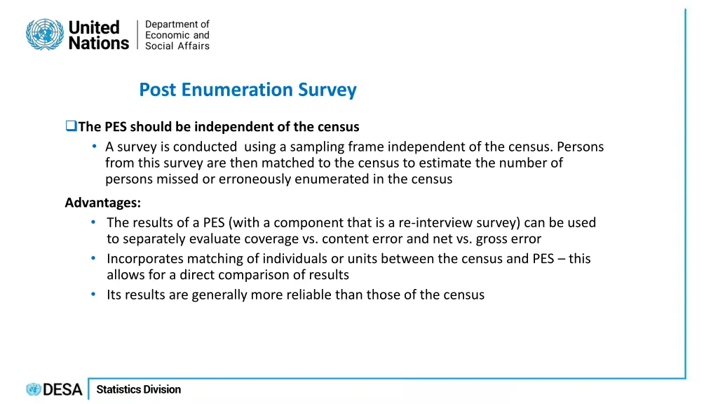 post enumeration survey 1