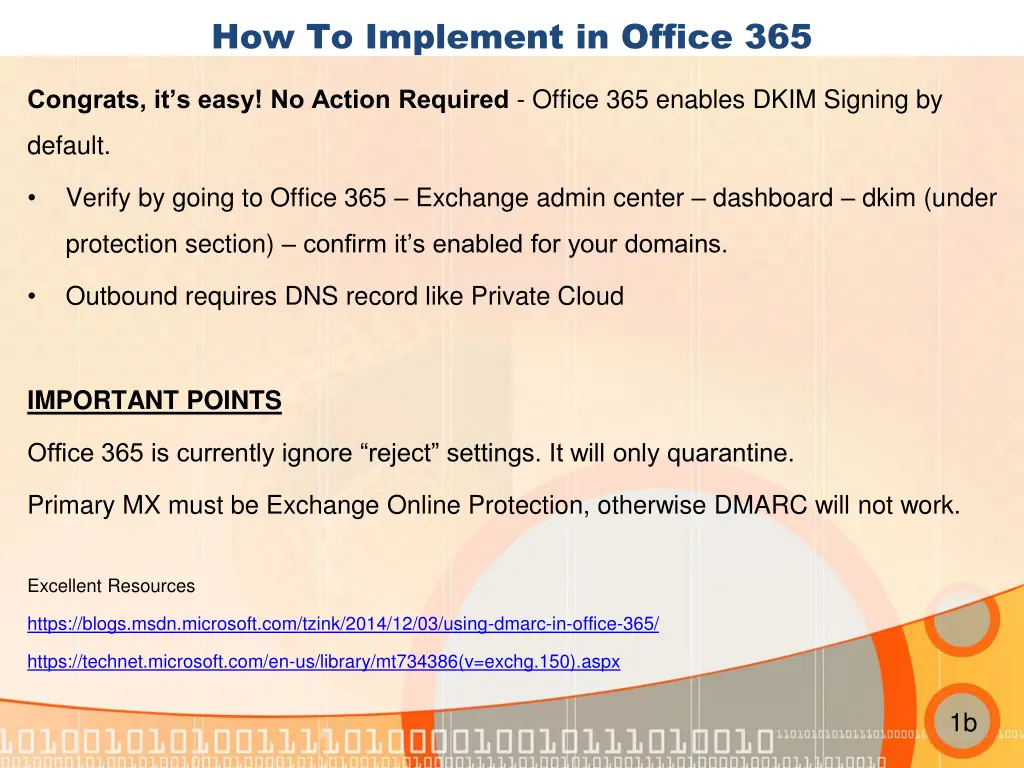 how to implement in office 365