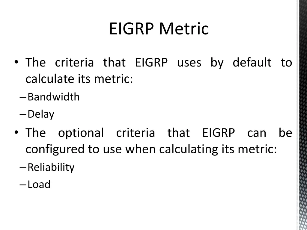 eigrp metric