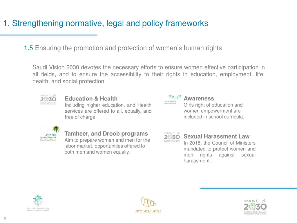 1 strengthening normative legal and policy 4