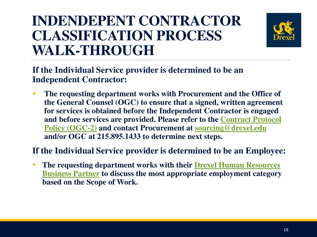 indendepent contractor classification process 3