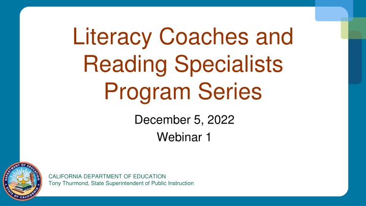 literacy coaches and reading specialists program