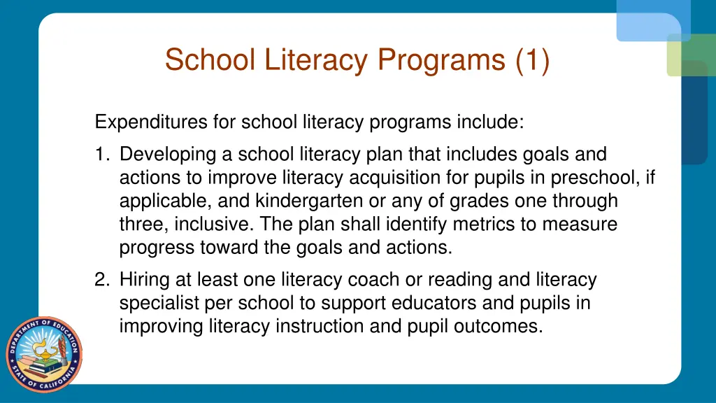 school literacy programs 1