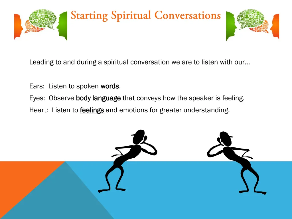 leading to and during a spiritual conversation