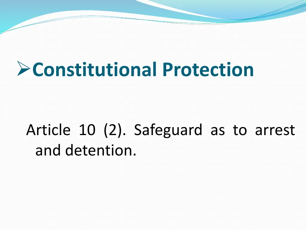 constitutional protection