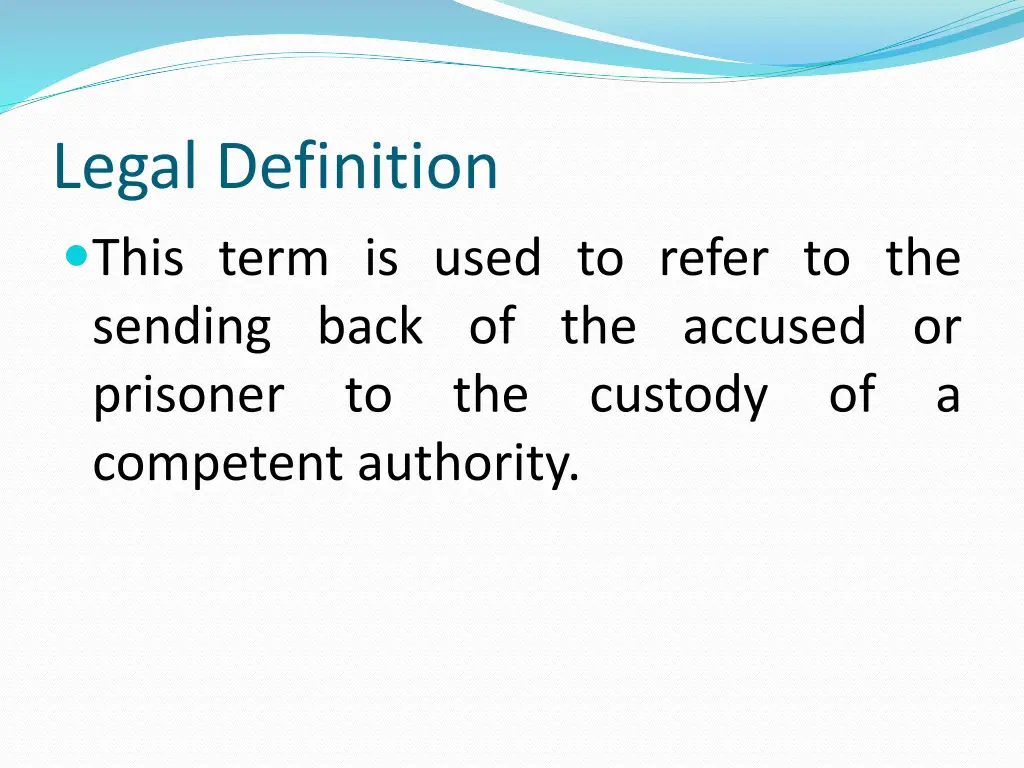 legal definition this term is used to refer