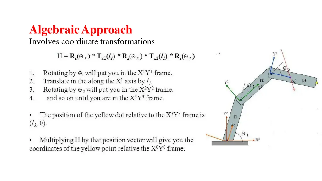 algebraicapproach involves coordinate