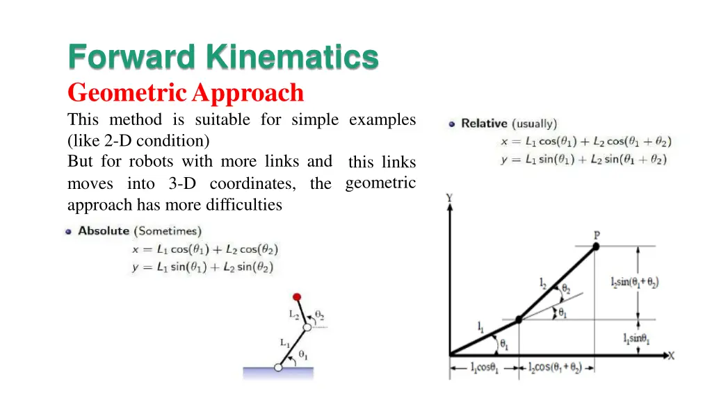 forward kinematics geometricapproach this method