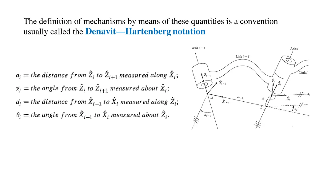 the definition of mechanisms by means of these