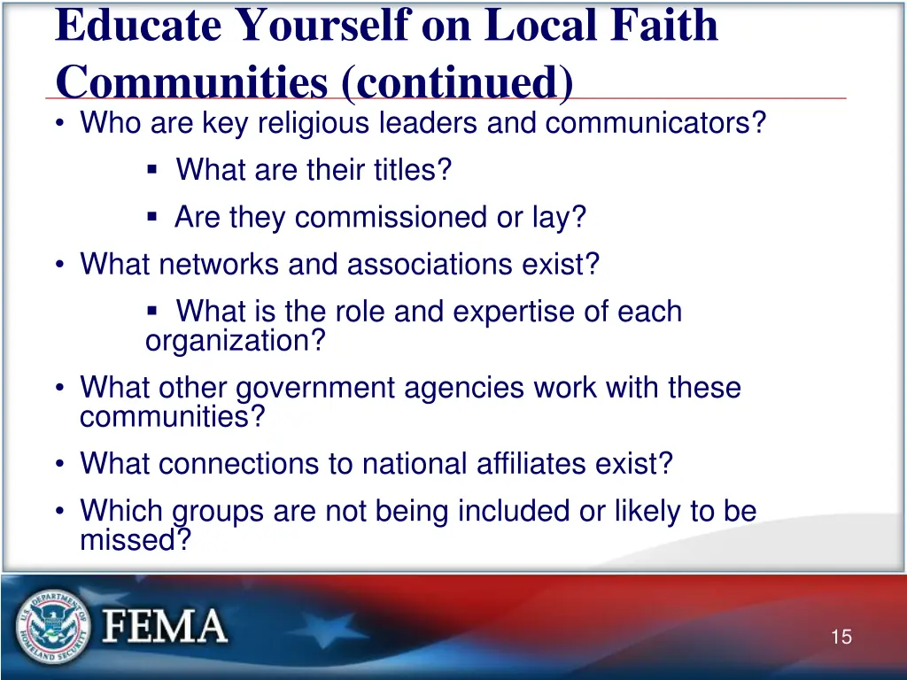 educate yourself on local faith communities 7