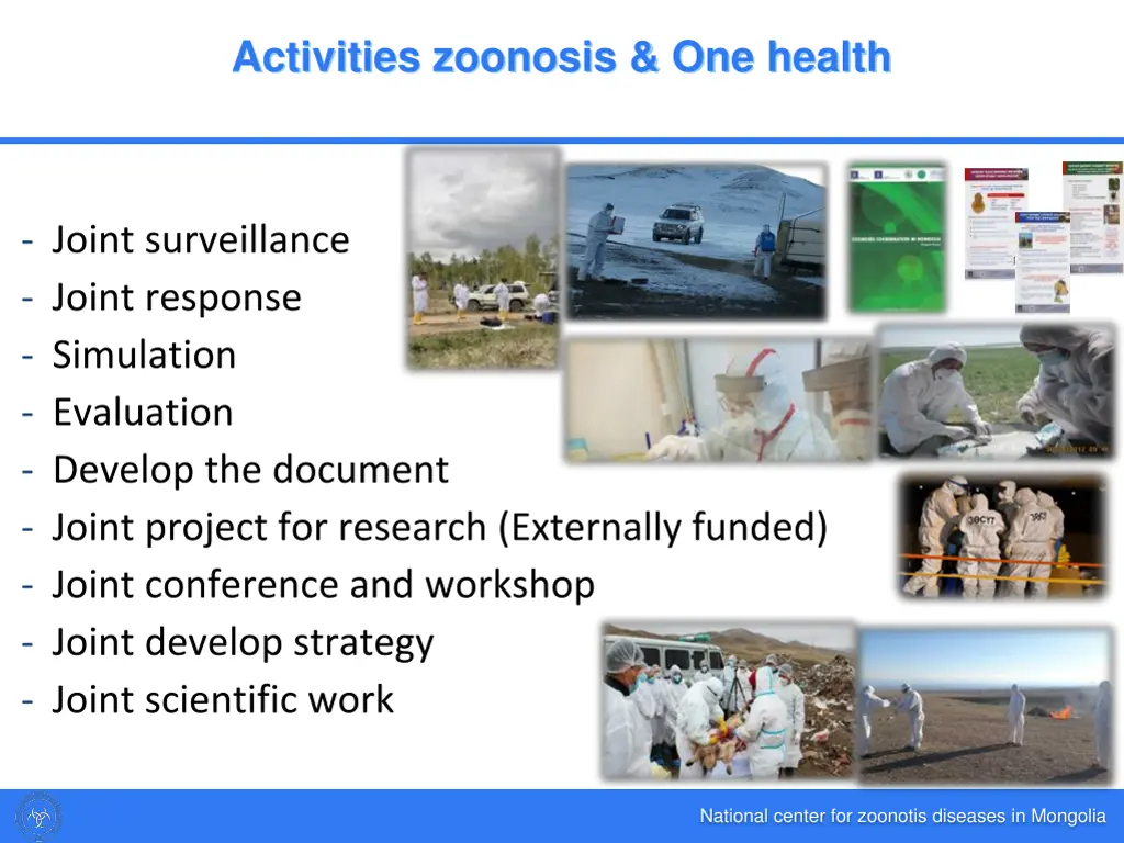 activities zoonosis one health