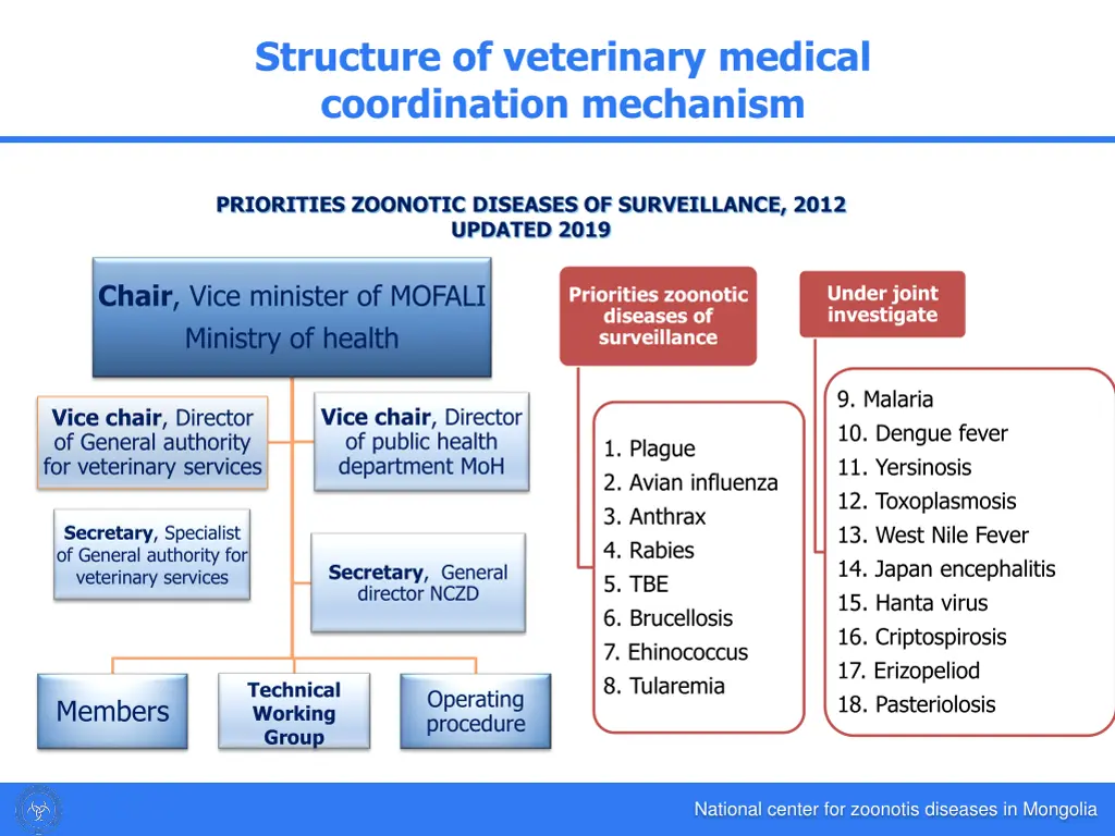 structure of veterinary medical coordination