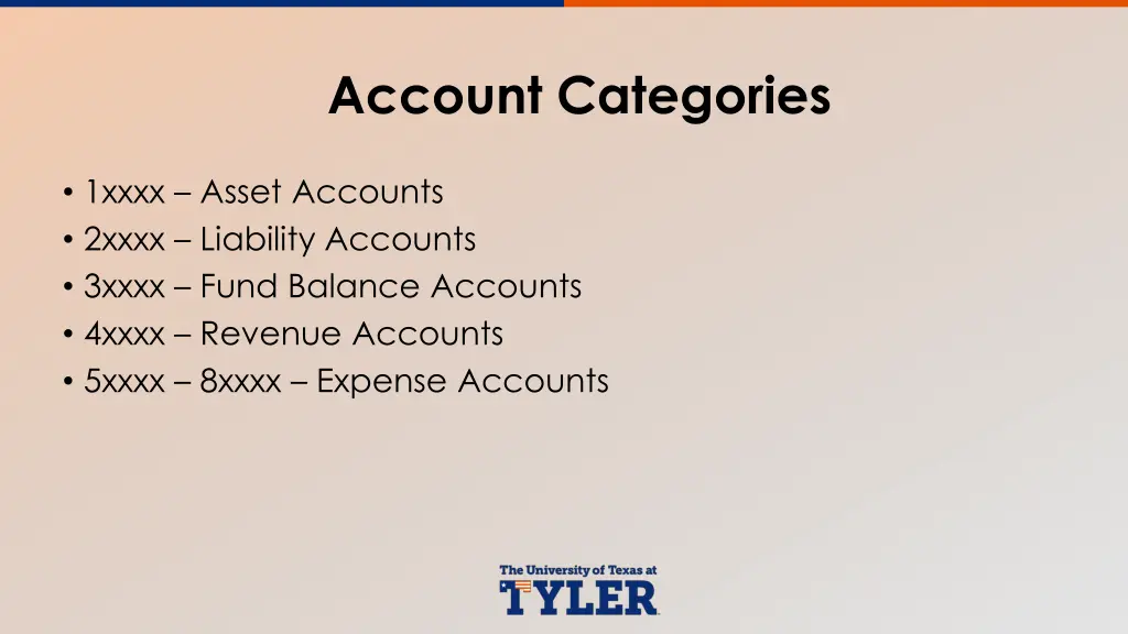 account categories