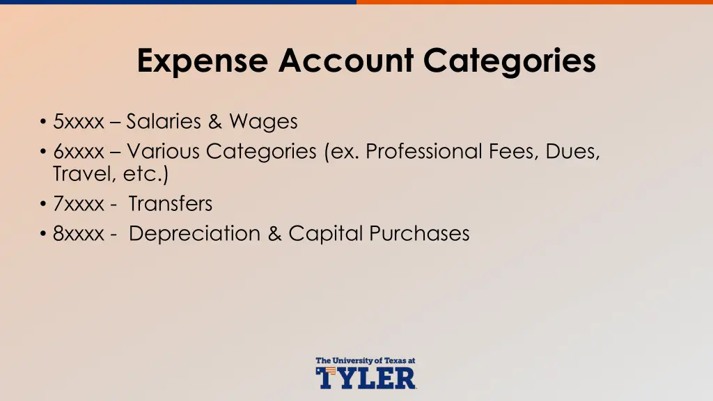 expense account categories