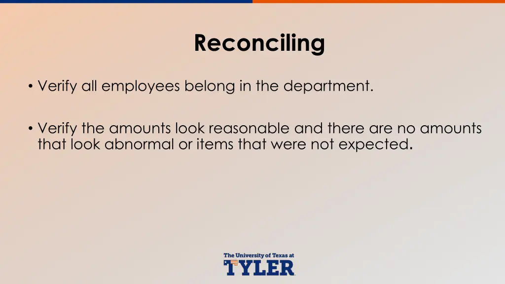 reconciling